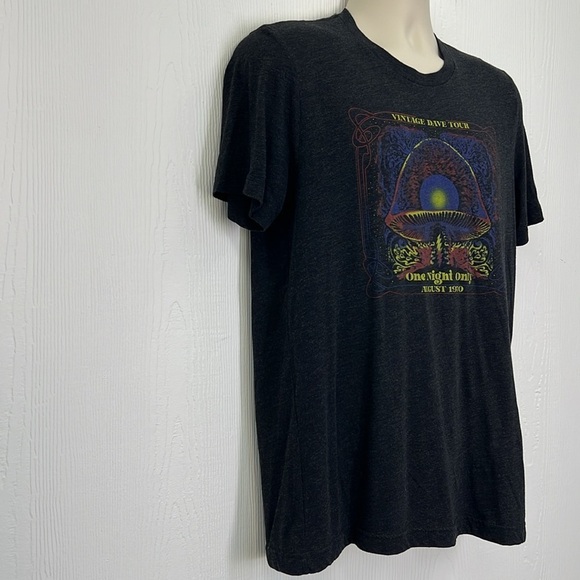 Bella & Canvas - Vintage Dave Tour One Night Only Graphic Dark Gray T Short LG - Picture 4 of 9